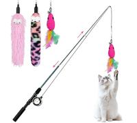 Pawaboo Palo de Gato Divertido, Juguete Interactivo con Plumas para Gatos