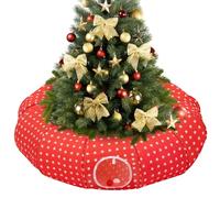 Pawaboo Túnel para Gatos Navidad, Túnel Plegable con Cama para Gatos de Diámetro 90cm con Juguete de Bola de Peluche, Túnel Redondo Plegable para Gatos Conejos Mascotas Pequeñas, Estrella Roja