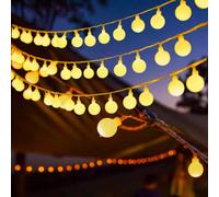 PAWARSO Guirnalda de luces LED a pilas, 5 m 50 leds, Impermeable IP44, cadena luminosa para Exterior e Interior, Decoración de Balcón, Jardín, Boda y Navidad