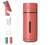 Pawbreath 2.0 Dog Humidifier - 100% Pet-Safe, No Risks, With Whisper-Quiet/90° Adjustable Mist, Moisturized Environment for Dogs (Red)