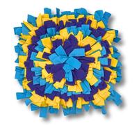 Pawcratean Tapete para olfatear de 13 x 13 pulgadas, juguete interactivo para perros, azul, amarillo, morado, juguete de rompecabezas duradero para fomentar las habilidades naturales de búsqueda de