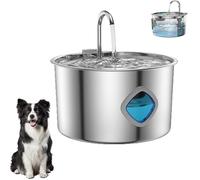 Pawdrate Dog Water Fountain 3.2L Super Quiet Plug in Stainless Steel Automatic Circulating Cat and Dog Water Fountain for Busy Pet Owners