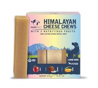 Pawfect Himalayan Cheese Dental Chew Bar con Frutas Mixtas (tamaño Grande | 3 en una Caja)