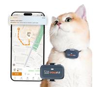 Pawfit Lite - Rastreador GPS 4g para gatos | Diseño ultra pequeño (<18g) | Seguimiento en tiempo real | Monitoreo de actividad | Historial de ubicaciones | Alcance ilimitado | Collar de seguridad