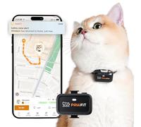 Pawfit Lite - Rastreador GPS 4g para gatos | Diseño ultra pequeño (<18g) | Seguimiento en tiempo real | Monitoreo de actividad | Historial de ubicaciones | Alcance ilimitado | Collar de seguridad