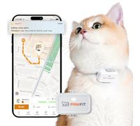 Pawfit Lite - Rastreador GPS 4g para gatos | Diseño ultra pequeño (<18g) | Seguimiento en tiempo real | Monitoreo de actividad | Historial de ubicaciones | Alcance ilimitado | Collar de seguridad