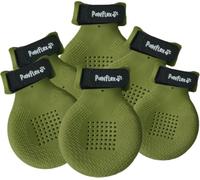 PawFlex Las botas Gripsterz para perro proporcionan una protección elástica, transpirable y antideslizante para pavimentos calientes, nieve, hielo y lluvia. Ajuste duradero y seguro, fácil de poner