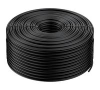 Pawfly 152 m 6,35 mm Cinta de riego por goteo, tubo ciego de PVC para sistemas de riego por goteo, rollo de tubo de riego negro para jardín