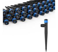 Pawfly 30 goteros de riego, gotero para manguera de riego por goteo de 0,6 cm, cabezales de aspersor con flujo de agua ajustable de 360°, gotero de jardín para sistema de riego de plantas