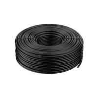 Pawfly 61 M Tubo de riego por goteo, 4-6 mm Tubería de distribución para sistema de riego, Línea de Micro PE negro, Rollo de manguera para jardín, Pieza de riego por goteo
