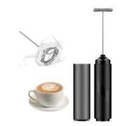 Pawfly Batidor de leche con pilas, batidor de acero inoxidable, batidor de café portátil, batidora eléctrica para latte matcha (pilas no incluidas)
