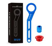 Pawfly Herramienta para Cartucho de Bicicleta 6 en 1, para Copa Externa 39/41/44/46/49mm con 12/16 Muescas, con Extraedor de Biela y Llave de Cartucho