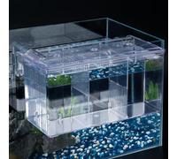 Pawfly Incubadora de Peces acrílico para alevines, camarones, Betta, pez Payaso - Caja de Aislamiento para Peces agresivos