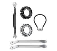 Pawfly Llaves para Radios, Kit con 2 Palancas para Neumáticos, Herramientas Ajuste Radios, Juego Alineación Rines, Kit Corrección Rines, Kit Reparación Bicicleta 6 Piezas