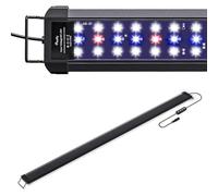 Pawfly Luz de acuario para tanques de 121 a 137 cm, 33 W lámpara para pecera, espectro completo, lámpara LED extensible con temporizador, modos día/noche y brillo ajustable para agua dulce