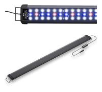 Pawfly Luz de acuario para tanques de 90 a 120 cm, 28 W lámpara para pecera, espectro completo, lámpara LED extensible con temporizador, modos día/noche y brillo ajustable para agua dulce