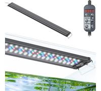 Pawfly - Luz LED para acuario 24/7 extensible con luz de tanque de peces de espectro completo, luces blancas, azules, rojas y verdes, modo D/N, efectos de color único, temporizador y brillo ajustable