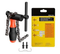 Pawfly Remachadora de cadena de bicicleta, herramienta de bloqueo de cadena para 5-12 velocidades y cadenas sencillas, herramienta para cadena con gancho de cadena y 2 pasadores de repuesto