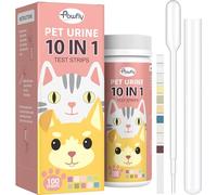 Pawfly Tiras Reactivas Orina para Perros y Gatos 100 Tiras Pruebas Mascotas 10 Parámetros Tiras UTI Análisis Orina Veterinario Leucocitos Proteína Cetona Glucosa pH y Más
