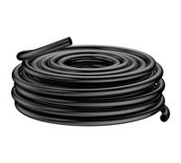 Pawfly Tubo de riego por Goteo de 12,7 mm (Rollo de 15 m), tubería Principal de Polietileno Negro de 1/2 Pulgada, Manguera de distribución para Sistema de riego por Goteo, Manguera para jardín