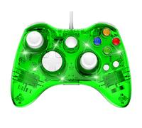 PAWHITS - Mando con cable Xbox 360 con cable GamePad controlador de juego con doble vibración, color verde
