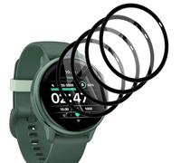 PawHoly 4 protectores de pantalla de cristal transparente HD para Garmin Vivoactive 6, antiburbujas, protector de pantalla para Garmin Vivoactive 6, antipolvo