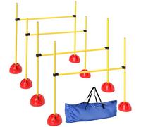 PawHut 4 Piezas Equipo de Agilidad para Perros, Set Altura Ajustable