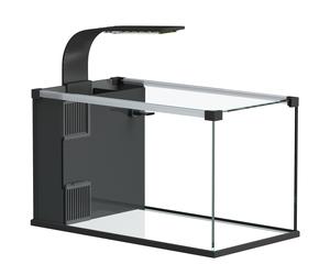 PawHut Acuario, 24L en Vidrio Templado con Filtro, Luz LED y Bomba de Agua Aosom España