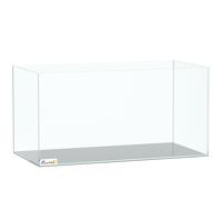 PawHut Acuario de Pecera 51 L Pecera de Cristal con Alfombrilla Protectora para Peces Camarones y Tortugas Transparente Aosom España