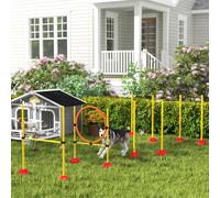 PawHut Agility Set Dogs - Equipo de agilidad rellenable de 3 piezas para entrenamiento de perros YELLOW