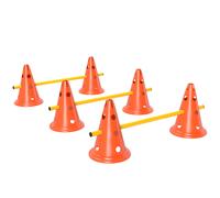 PawHut Agility Set para perros equipo de agility de 3 piezas para adiestramiento set de vallas encajables con 6 conos 3 vallas bolsa de transporte