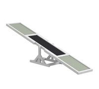 PawHut Agility sport para perro balancín equipo entrenamiento perro antideslizante 180 x 30 x 30 cm gris blanco