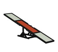 PawHut Agility Sport para Perro Balanza Equipo de Entrenamiento para Perros Madera Pino Preaceitada Fieltro Asfáltico Antideslizante Gris Negro