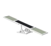 PawHut Agility Sport para perro basculante - Equipo de entrenamiento para perros - Madera pre-engrasada Fieltro asfalto antideslizante gris blanco