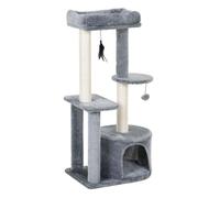 Rascador multi-niveles torre PawHut color Gris y Blanco