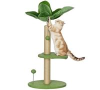 PawHut Árbol para Gatos Centro de Actividad Rascador de Yute 83cm Verde