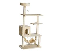 Pawhut árbol rascador 5 plantas beige para gatos
