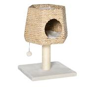 PawHut árbol rascador crema para gatos pequeños