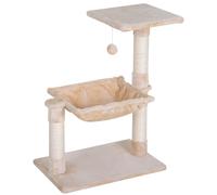 PawHut Árbol Rascador Grande para Gatos Centro de Actividad Plataforma Caseta Sisal Natural 50x36x70cm Aosom España