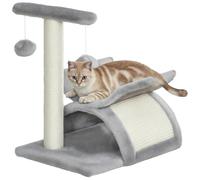 PawHut Árbol Rascador para Gatos 43 cm Poste Giratorio 40x30x43 cm Gris
