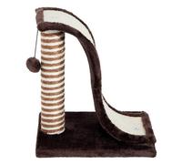 PawHut Árbol Rascador para Gatos Tipo Centro de Juegos con Poste de Sisal Natural y Pelota para Jugar y Arañar 35x30x39cm 2 Colores (Marrón y Crema)