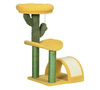 PawHut Árbol Rascador amarillo para Gatos