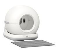 PawHut Arenero Autolimpiante con Cámara HD, Contenedor de 7L y Sensores, en PP y ABS, 58.1x47.5x53 cm, Blanco y Gris Aosom España