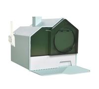 PawHut Arenero para Gatos Caja de Arena Cerrada con Bandeja Extraíble Pala y Filtro Desodorizante 47x45x42 cm Turquesa Aosom España