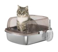 PawHut Arenero para Gatos Gris Carbón