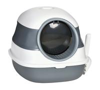 PawHut Arenero para Gatos Blanco y Gris