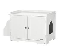 PawHut Armario para arenero 86x48x52 cm Blanco