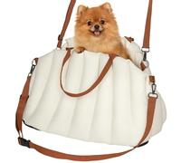 PawHut Asiento de Coche para Perros Pequeños Cinturón hasta 5 kg Crema