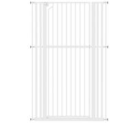 PawHut Barrera de Seguridad Niños Perros y Gatos Extra Alta 160cm Extensible 76-105cm para Puertas Escaleras Cierre Automático Aosom España