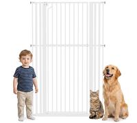 PawHut Barrera de Seguridad para Niños Perros Gatos Extra Alta 160cm Blanco